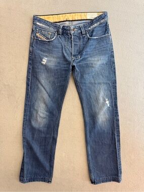 Diesel Jeans 31x31 Men's Larkee Regular Fit Straight Leg Denim Blue Wash